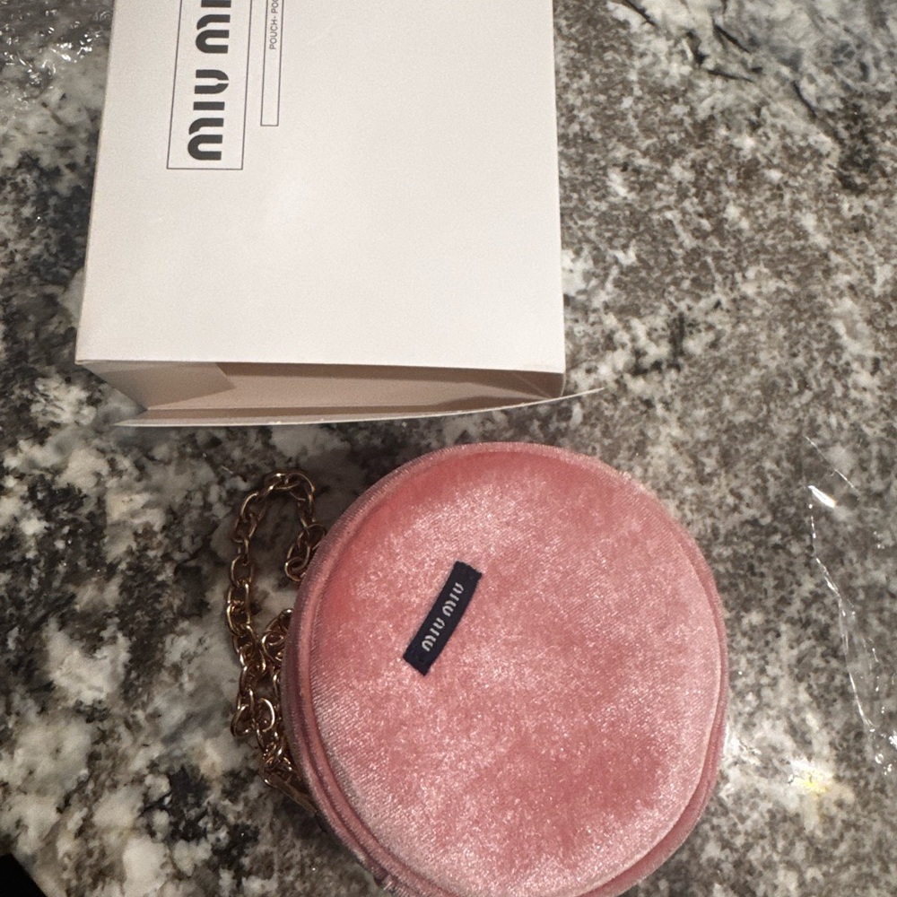 Miu Miu Blush Velvet Circle Bag